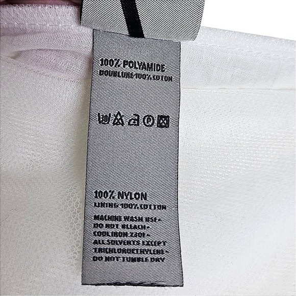 Lilith White Tulle Skirt L Midi Tie Zip Waist A Line Layered Party Wedding Guest - Picture 4 of 16